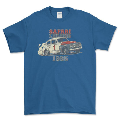 Volvo 544 Safari Legend - Unisex T-Shirt-Beklædning-Volvo-Blå Royal-S-Garage Culture Shop- garage - man cave - merchandise