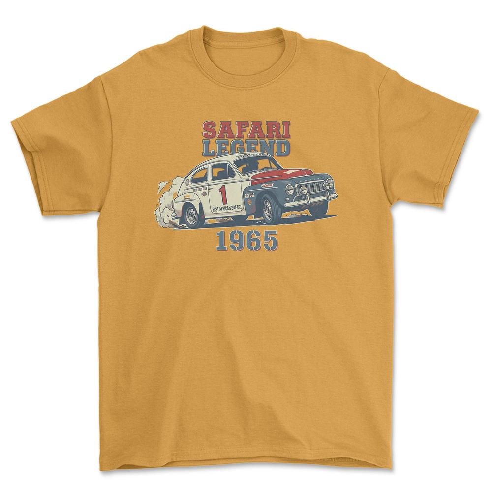Volvo 544 Safari Legend - Unisex T-Shirt-Beklædning-Volvo-Guld-S-Garage Culture Shop- garage - man cave - merchandise