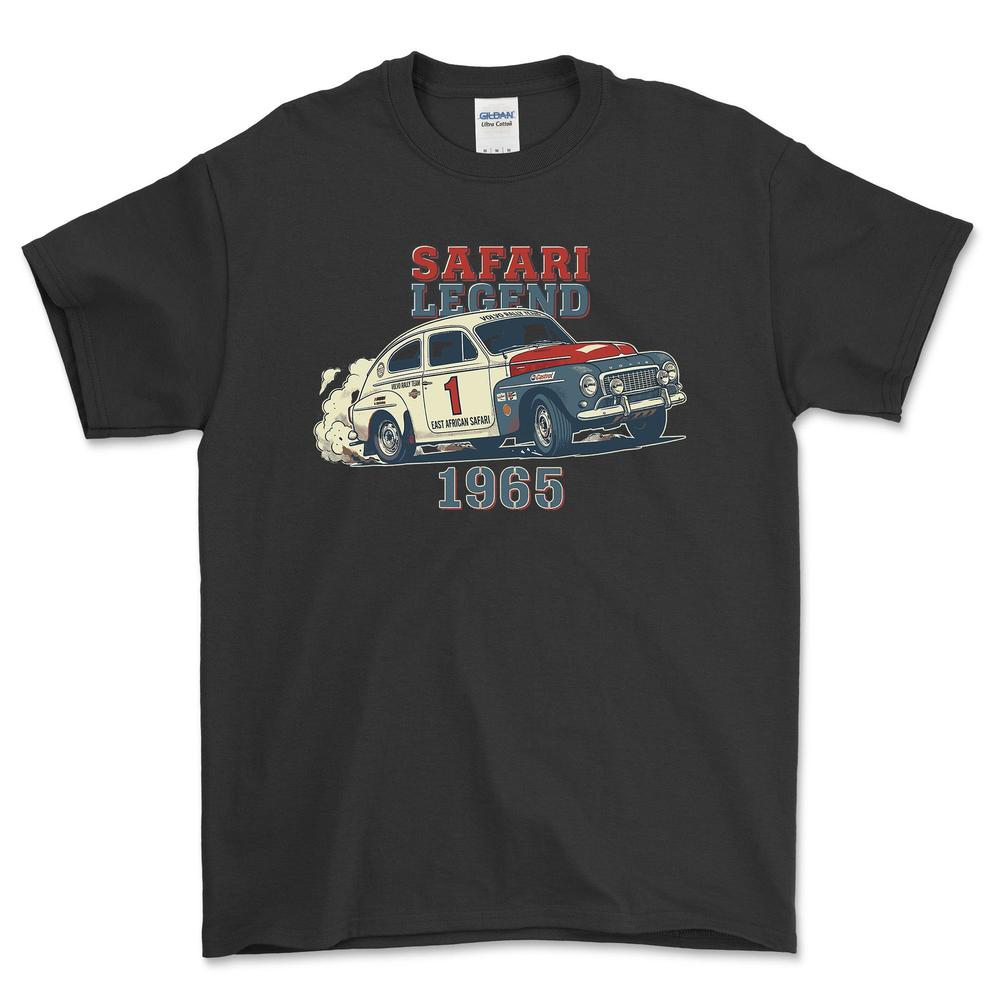 Volvo 544 Safari Legend - Unisex T-Shirt-Beklædning-Volvo-Sort-S-Garage Culture Shop- garage - man cave - merchandise