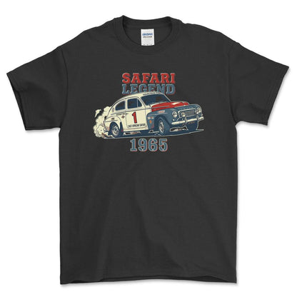 Volvo 544 Safari Legend - Unisex T-Shirt-Beklædning-Volvo-Sort-S-Garage Culture Shop- garage - man cave - merchandise