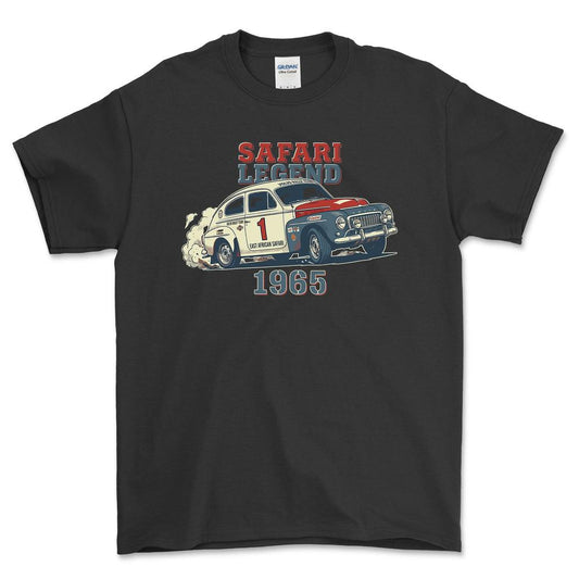Volvo 544 Safari Legend - Unisex T-Shirt-Beklædning-Volvo-Sort-S-Garage Culture Shop- garage - man cave - merchandise