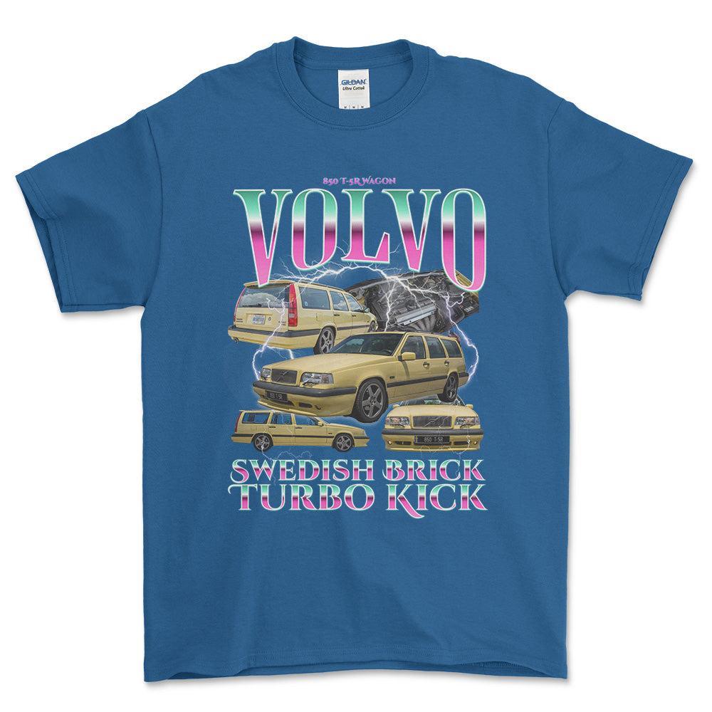 Volvo 850 - Bootleg Style Unisex T-Shirt , Bomuld-Beklædning-Volvo-Blå Royal-S-Forside-Garage Culture Shop- garage - man cave - merchandise