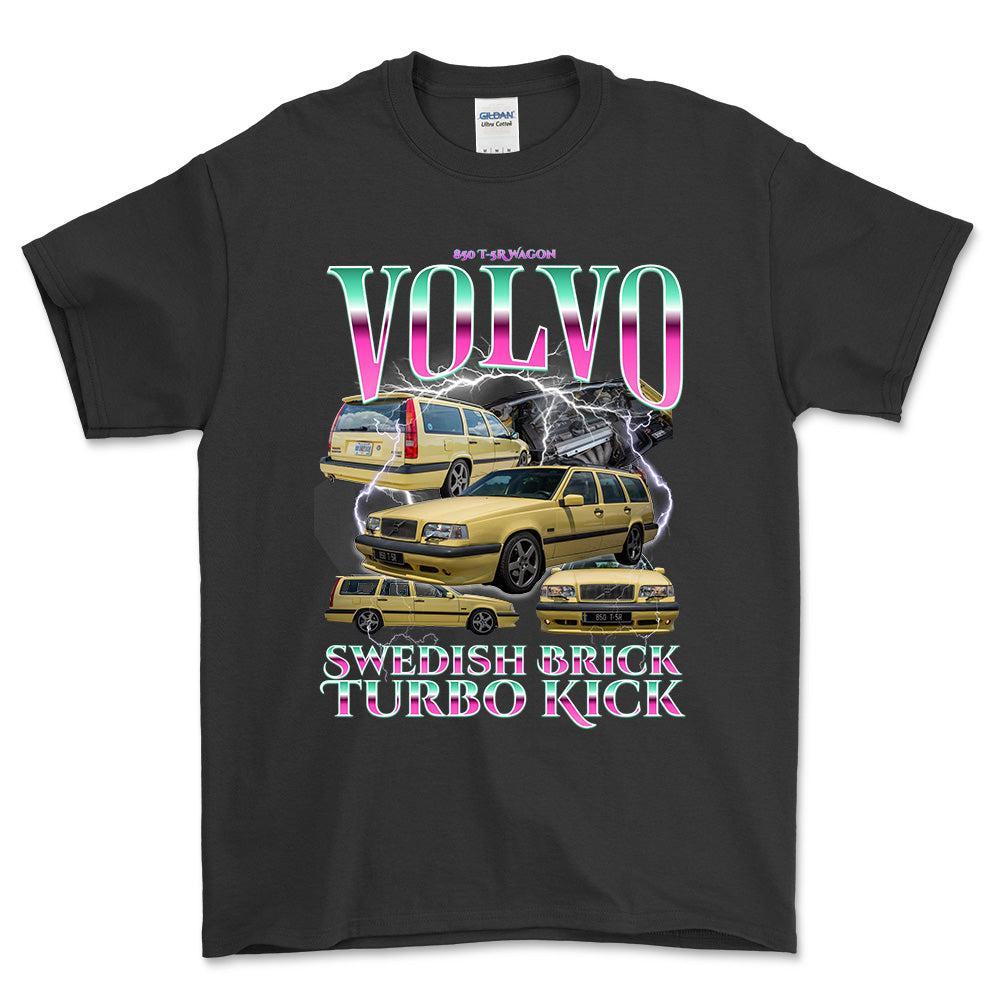 Volvo 850 - Bootleg Style Unisex T-Shirt , Bomuld-Beklædning-Volvo-Sort-S-Forside-Garage Culture Shop- garage - man cave - merchandise
