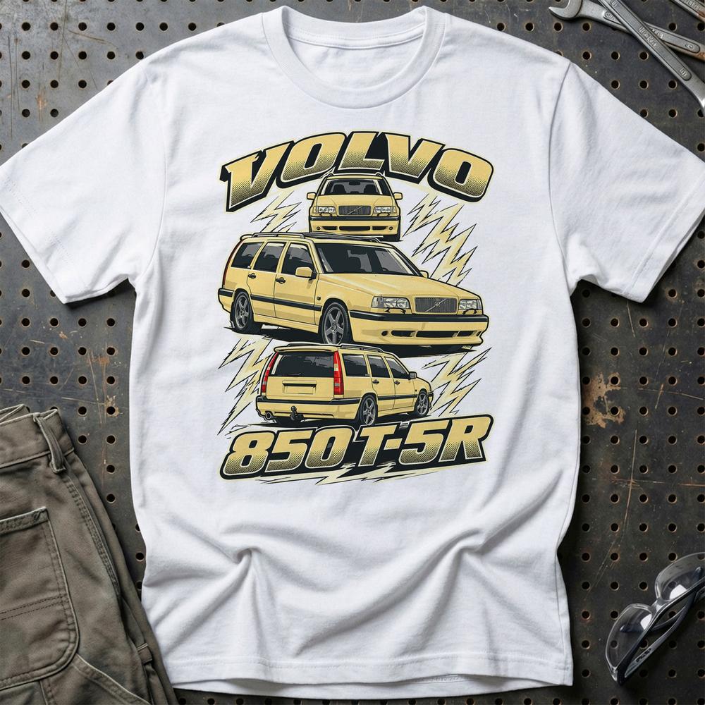 Volvo 850 T-5R T-Shirt-Beklædning-Volvo-Hvid-S-Garage Culture Shop- garage - man cave - merchandise