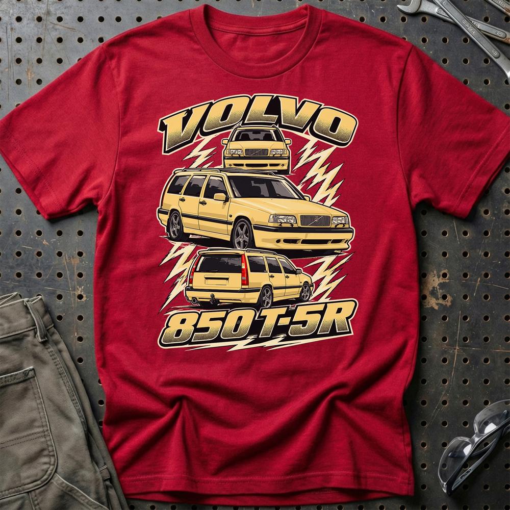 Volvo 850 T-5R T-Shirt-Beklædning-Volvo-Rød-S-Garage Culture Shop- garage - man cave - merchandise