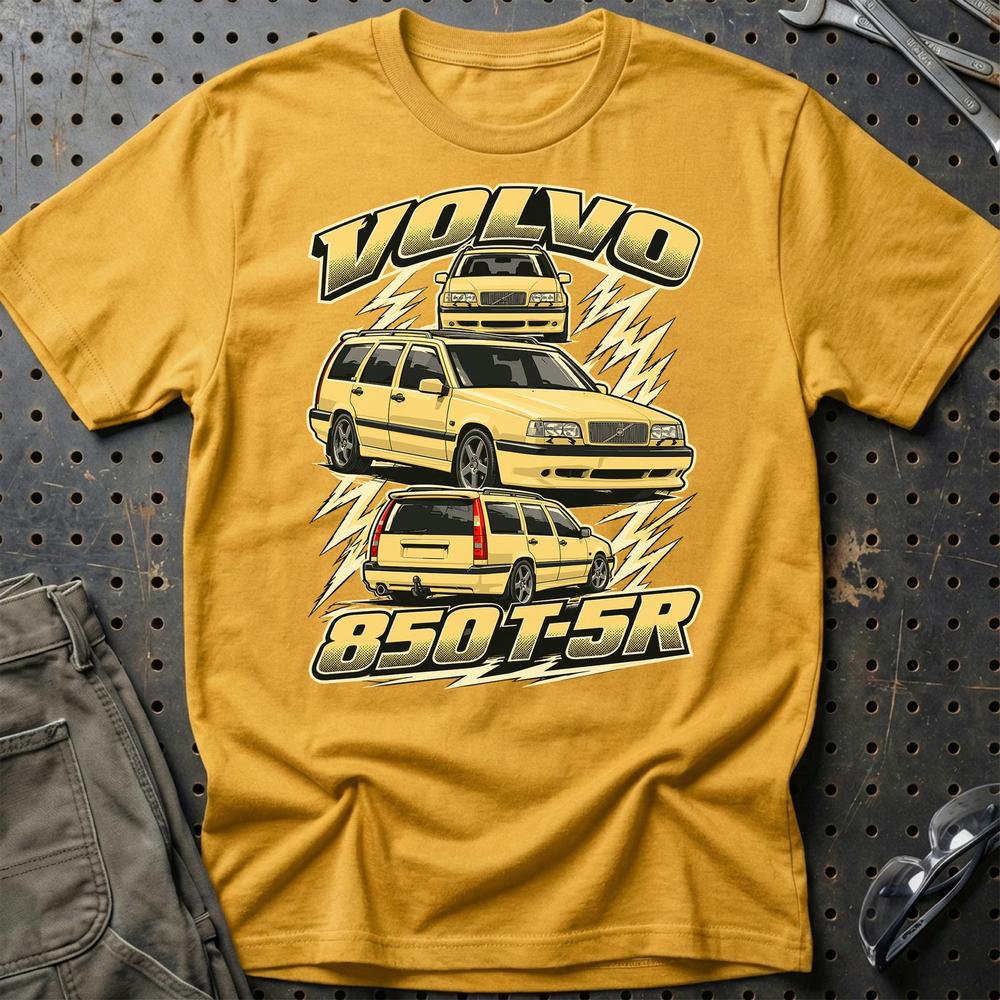 Volvo 850 T-5R T-Shirt-Beklædning-Volvo-Guld-S-Garage Culture Shop- garage - man cave - merchandise