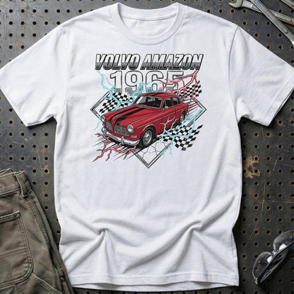 Volvo Amazon 1965 - Unisex T-Shirt-Beklædning-Volvo-Hvid-S-Garage Culture Shop- garage - man cave - merchandise