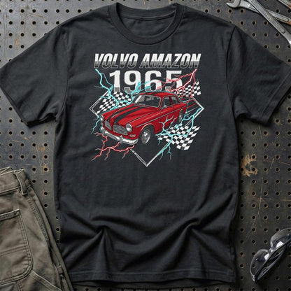 Volvo Amazon 1965 - Unisex T-Shirt-Beklædning-Volvo-Sort-S-Garage Culture Shop- garage - man cave - merchandise