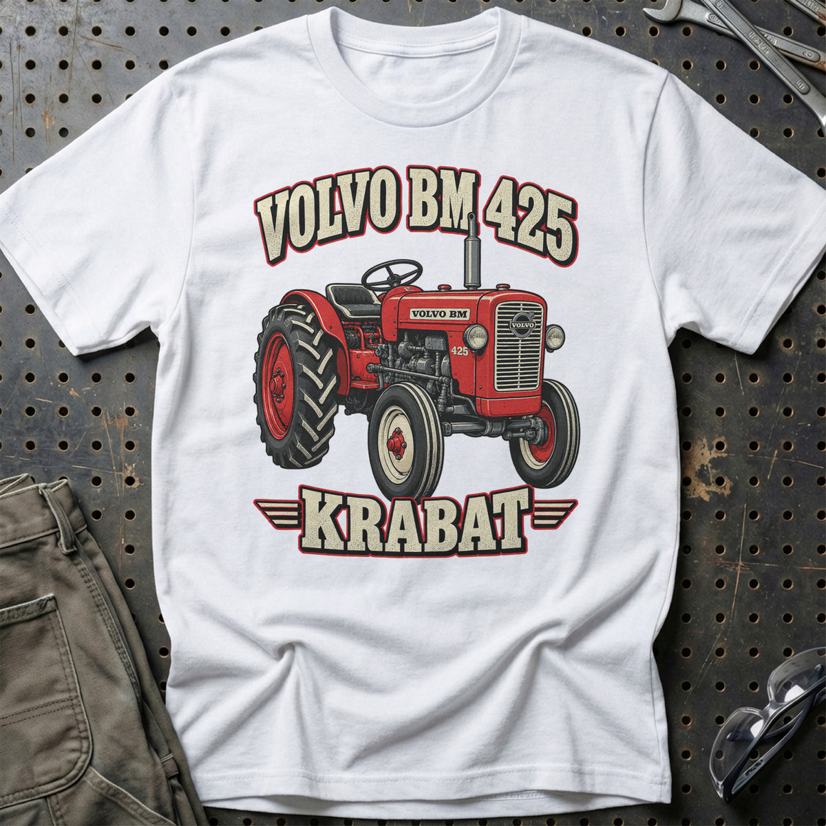 Volvo BM 425 – Krabat T-Shirt-Beklædning-Volvo BM-Hvid-S-Garage Culture Shop- garage - man cave - merchandise