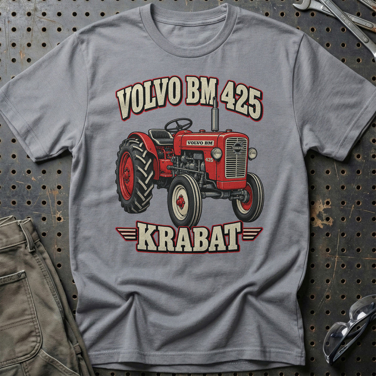 Volvo BM 425 – Krabat T-Shirt-Beklædning-Volvo BM-Grå Sport-S-Garage Culture Shop- garage - man cave - merchandise