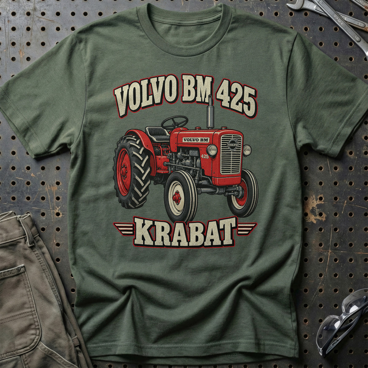 Volvo BM 425 – Krabat T-Shirt-Beklædning-Volvo BM-Grøn Militær-S-Garage Culture Shop- garage - man cave - merchandise