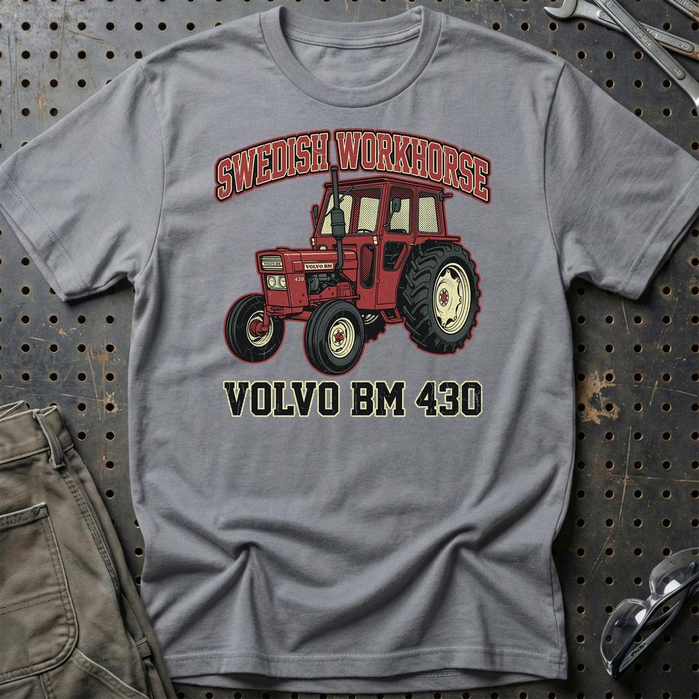 Volvo BM 430 Swedish Workhorse T-Shirt-Beklædning-Volvo BM-Grå Sport-S-Garage Culture Shop- garage - man cave - merchandise