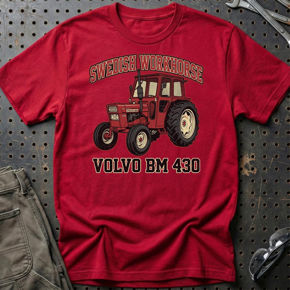 Volvo BM 430 Swedish Workhorse T-Shirt-Beklædning-Volvo BM-Rød-S-Garage Culture Shop- garage - man cave - merchandise