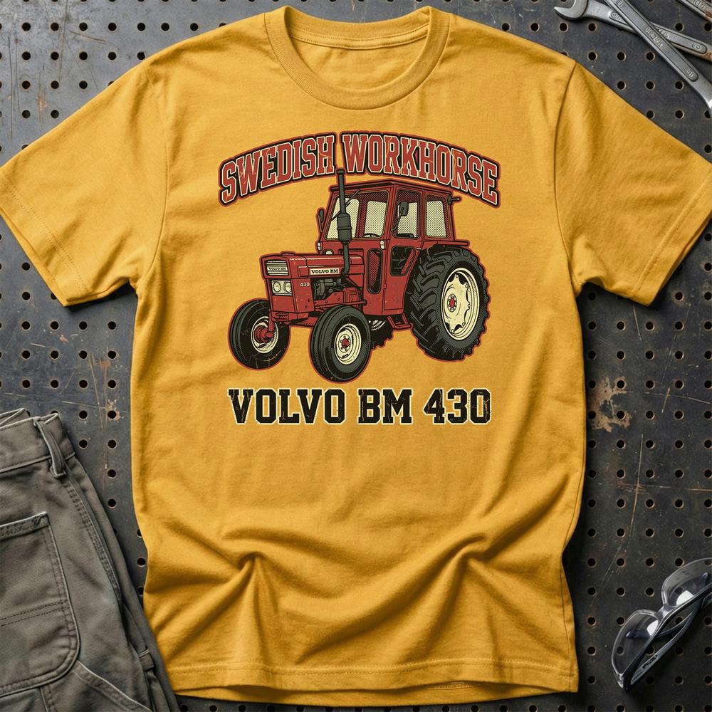 Volvo BM 430 Swedish Workhorse T-Shirt-Beklædning-Volvo BM-Guld-S-Garage Culture Shop- garage - man cave - merchandise