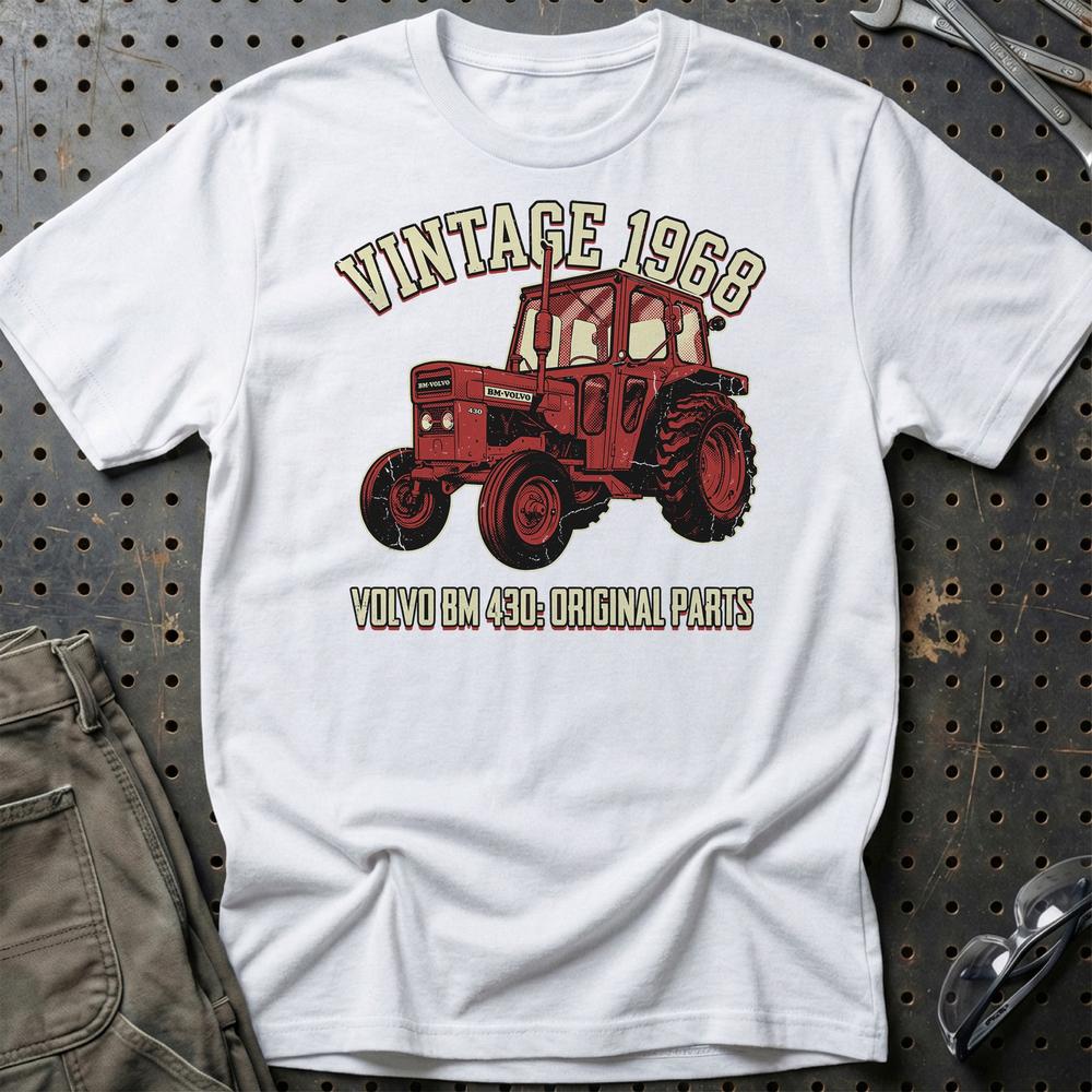 Volvo BM 430 Vintage 1968 T-Shirt-Beklædning-Volvo BM-Hvid-S-Garage Culture Shop- garage - man cave - merchandise