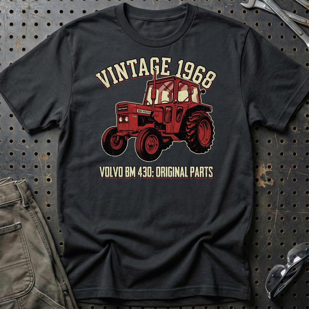 Volvo BM 430 Vintage 1968 T-Shirt-Beklædning-Volvo BM-Sort-S-Garage Culture Shop- garage - man cave - merchandise