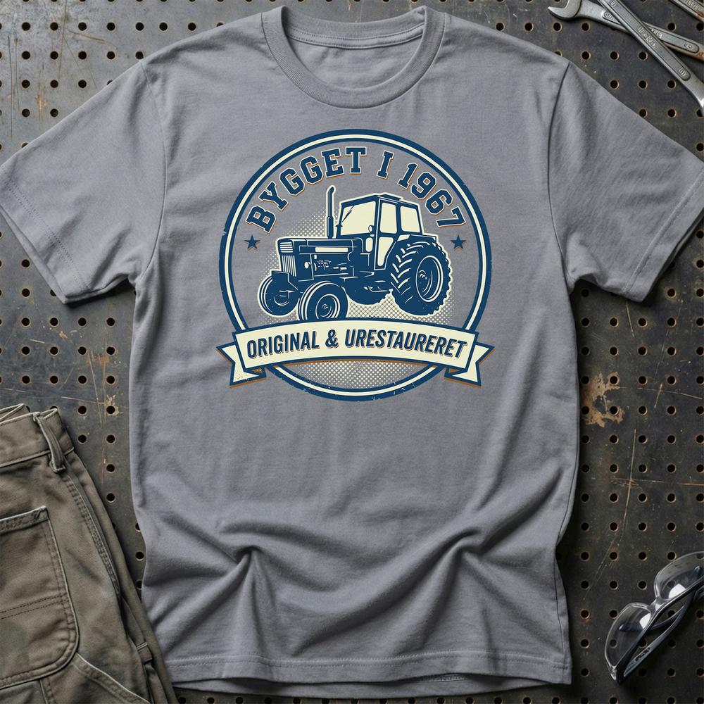 Volvo BM 800 1967 T-Shirt - Original & Urestaureret T-Shirt-Beklædning-Volvo BM-Grå Sport-S-Garage Culture Shop- garage - man cave - merchandise