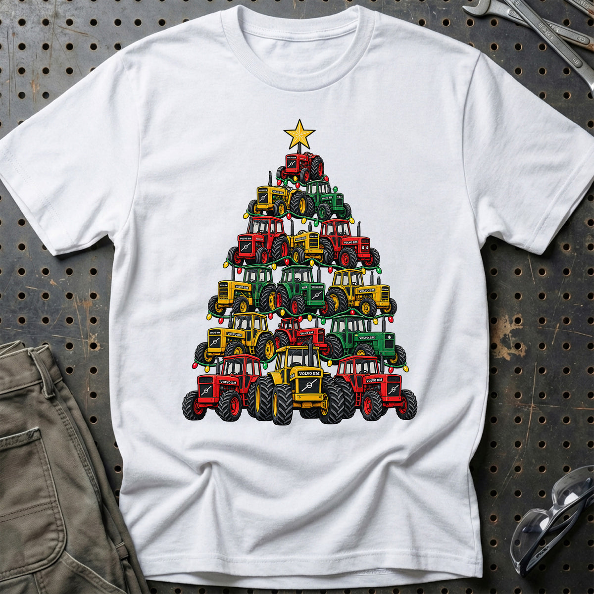 Volvo BM Juletræ T-Shirt-Beklædning-Volvo BM-Hvid-S-Garage Culture Shop- garage - man cave - merchandise
