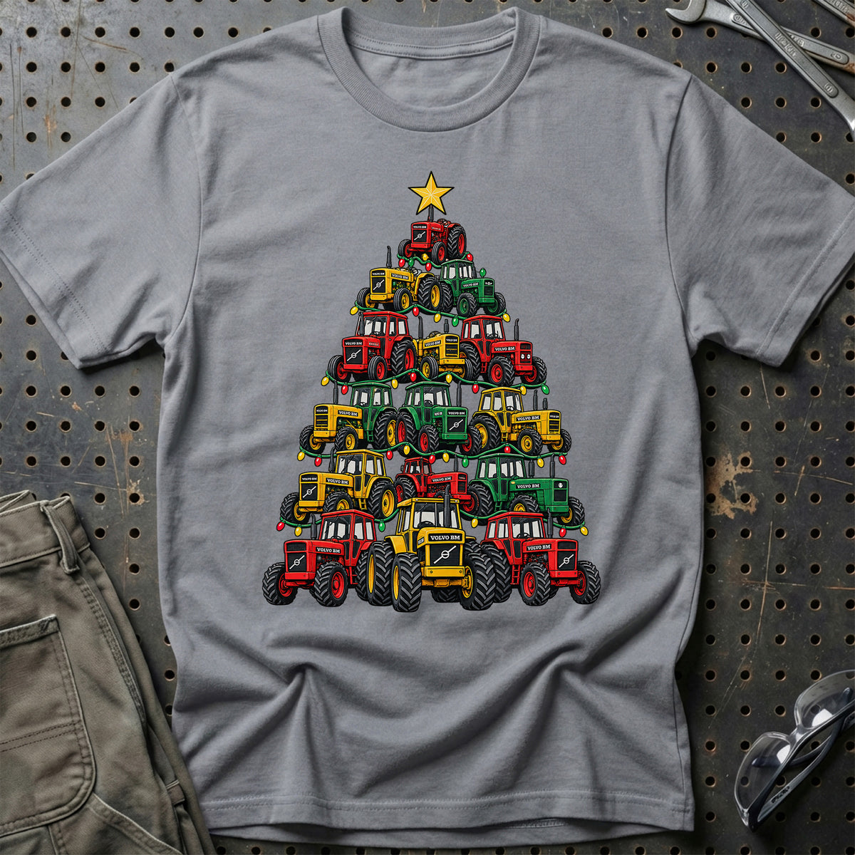 Volvo BM Juletræ T-Shirt-Beklædning-Volvo BM-Grå Sport-S-Garage Culture Shop- garage - man cave - merchandise