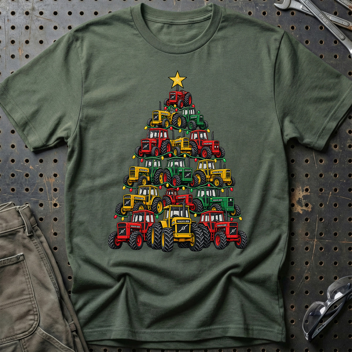 Volvo BM Juletræ T-Shirt-Beklædning-Volvo BM-Grøn Militær-S-Garage Culture Shop- garage - man cave - merchandise