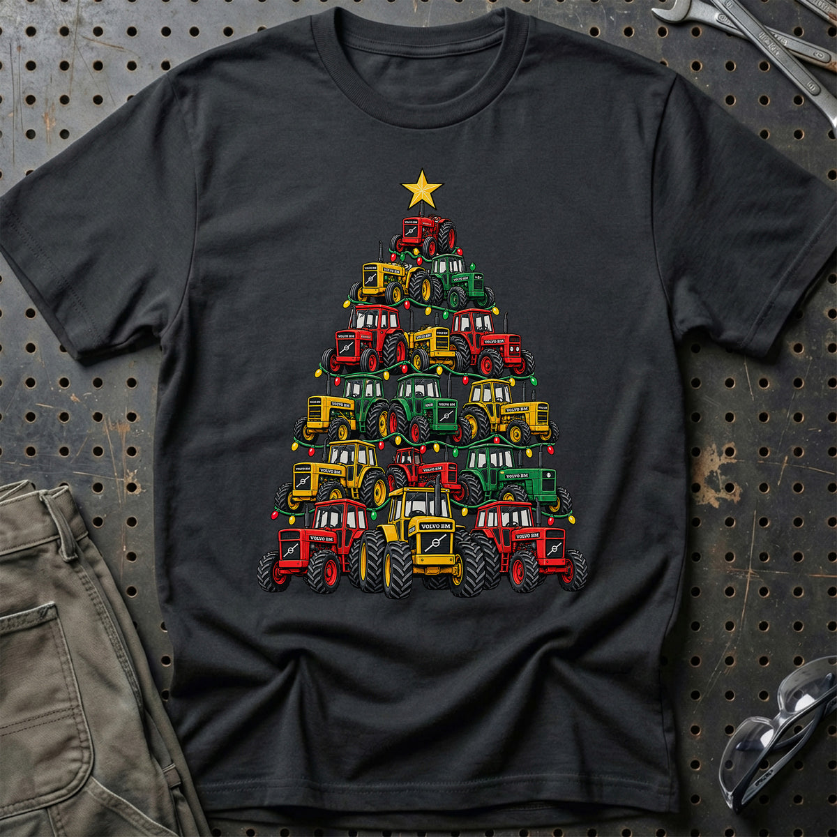 Volvo BM Juletræ T-Shirt-Beklædning-Volvo BM-Sort-S-Garage Culture Shop- garage - man cave - merchandise