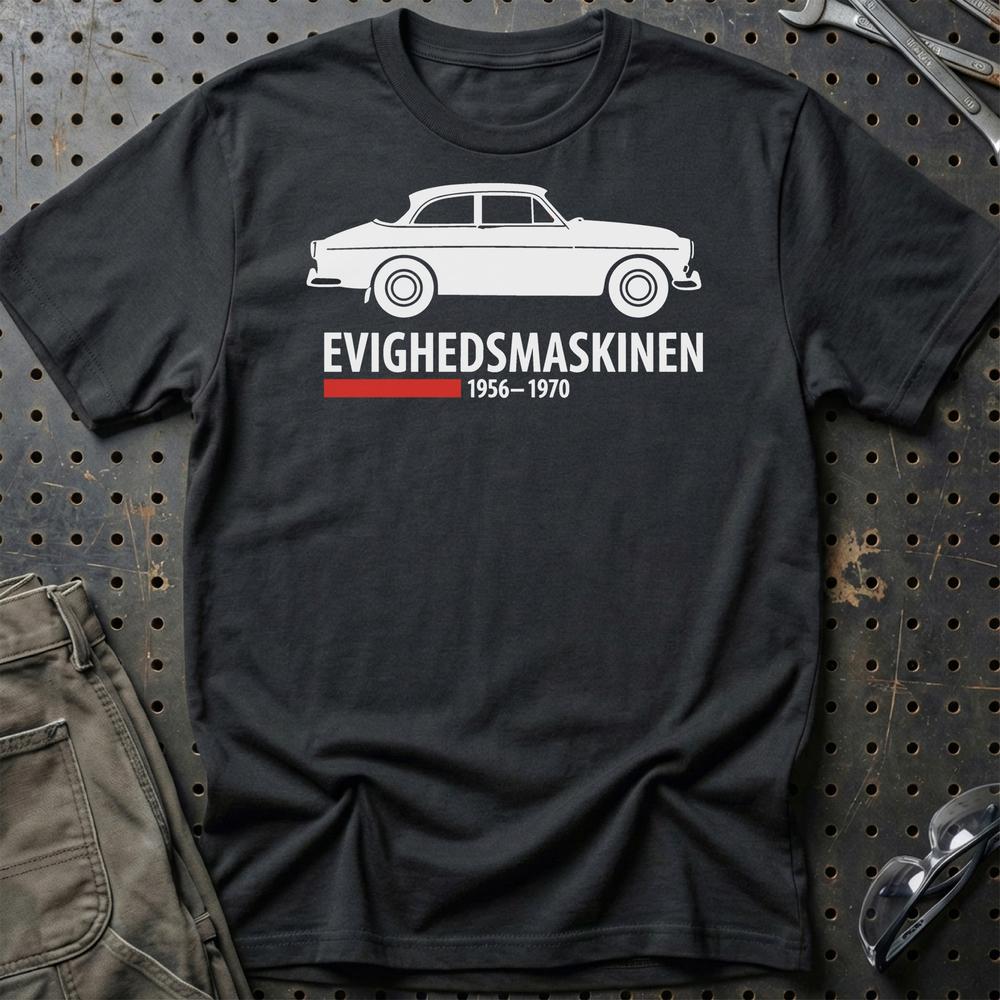 Volvo Evighedsmaskinen 1956-1970 T-Shirt-Beklædning-Volvo-Sort-S-Garage Culture Shop- garage - man cave - merchandise