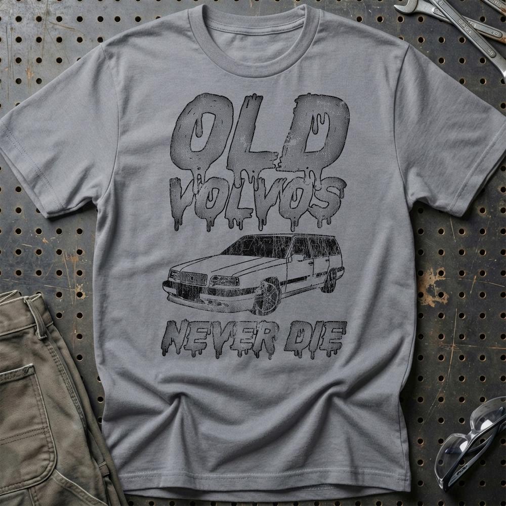Volvo Old Volvos Never Die Volvo 850 Unisex T-Shirt , Bomuld-Beklædning-Volvo-Grå Sport-S-Garage Culture Shop- garage - man cave - merchandise