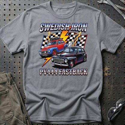 Volvo PV444 Fastback Swedish Iron Classic Car - Unisex T-Shirt-Beklædning-Volvo-Grå Sport-S-Garage Culture Shop- garage - man cave - merchandise