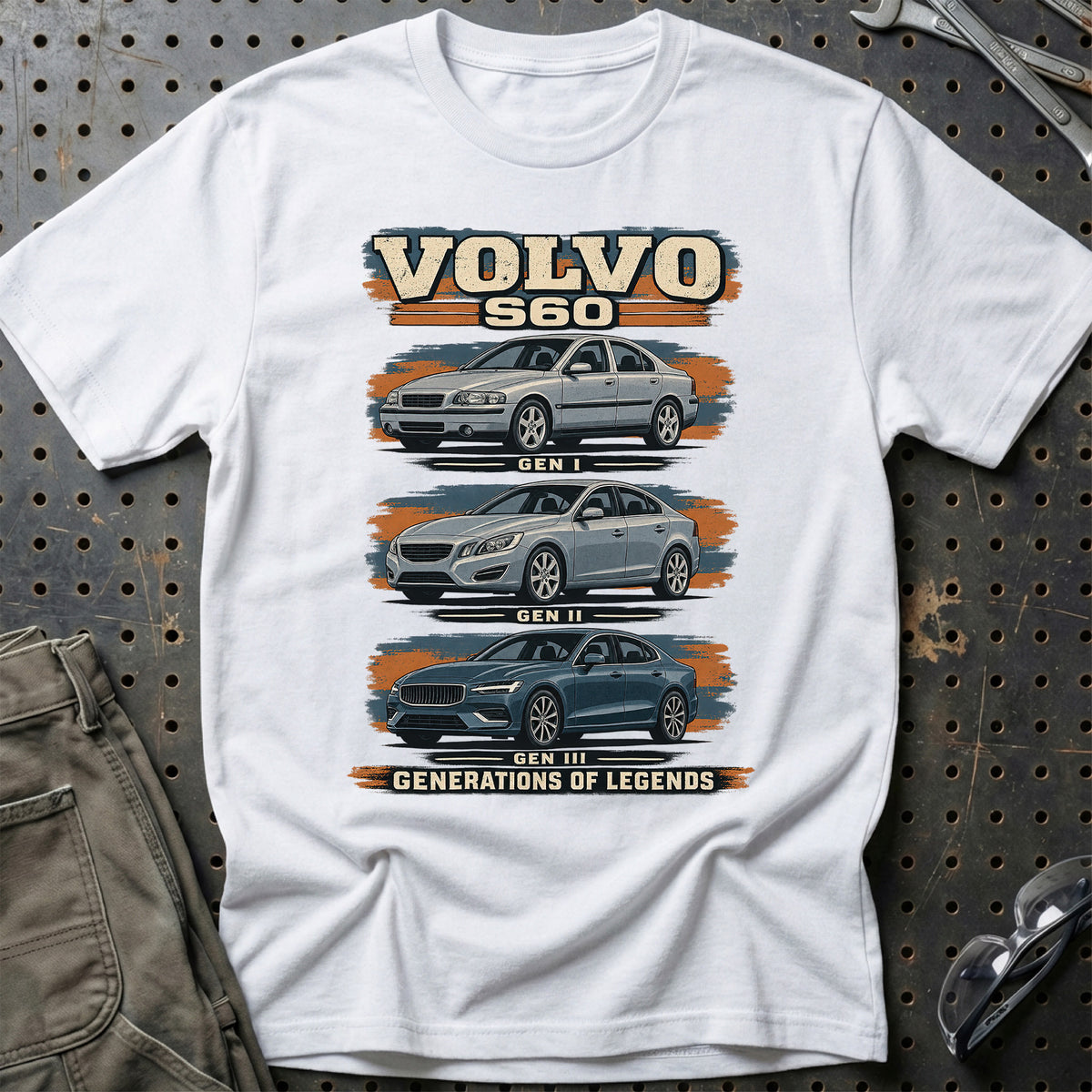 
Volvo S60 – Generations of Legends T-Shirt – Hvid