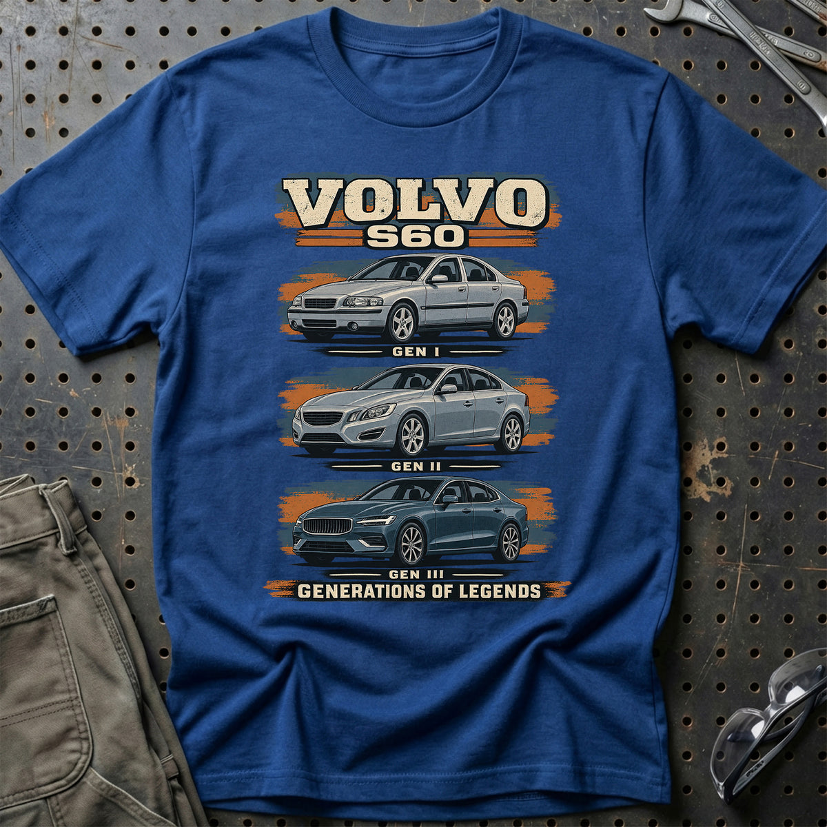 
Volvo S60 – Generations of Legends T-Shirt – Blå Royal