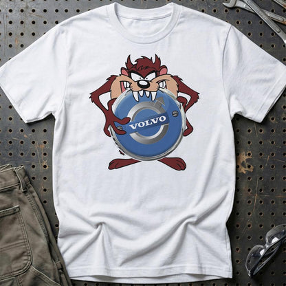 Volvo TAZ Unisex T-Shirt , Bomuld-Beklædning-Volvo-Hvid-S-Garage Culture Shop- garage - man cave - merchandise