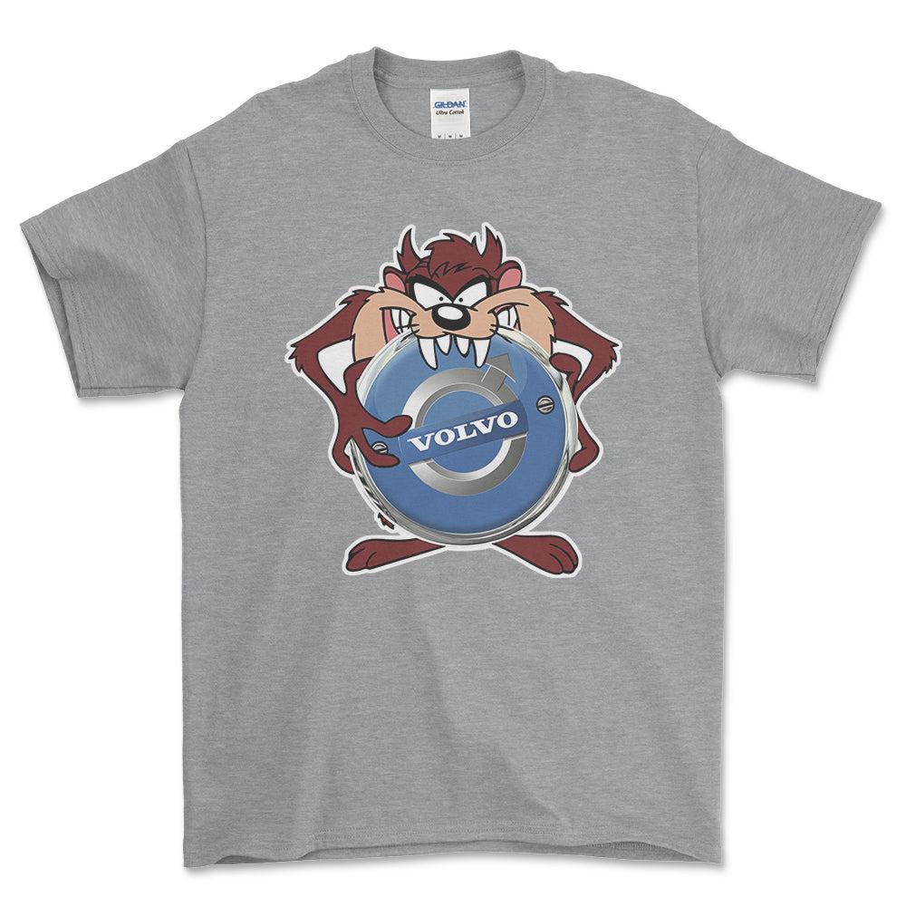 Volvo TAZ Unisex T-Shirt , Bomuld-Beklædning-Volvo-Grå Sport-S-Forside-Garage Culture Shop- garage - man cave - merchandise