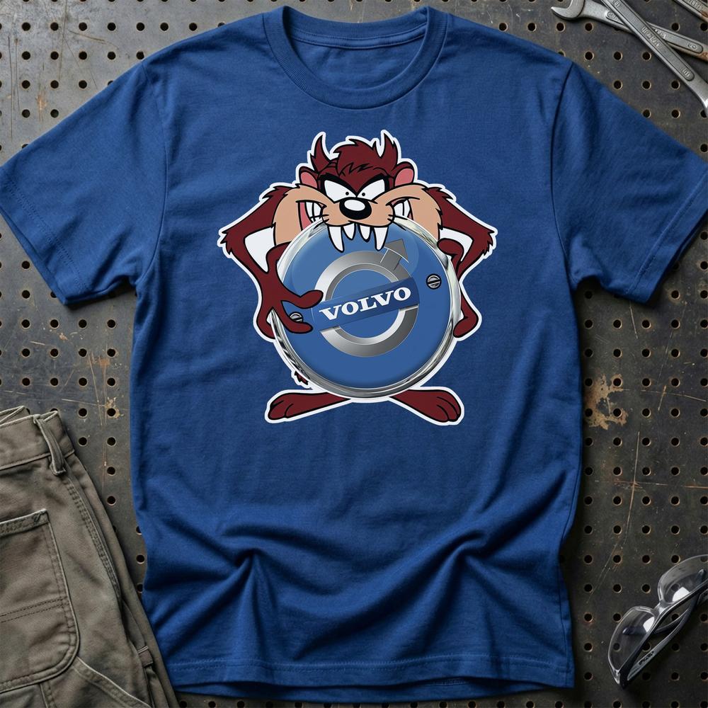 Volvo TAZ Unisex T-Shirt , Bomuld-Beklædning-Volvo-Blå Royal-S-Garage Culture Shop- garage - man cave - merchandise