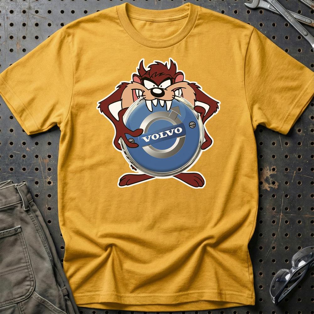 Volvo TAZ Unisex T-Shirt , Bomuld-Beklædning-Volvo-Guld-S-Garage Culture Shop- garage - man cave - merchandise