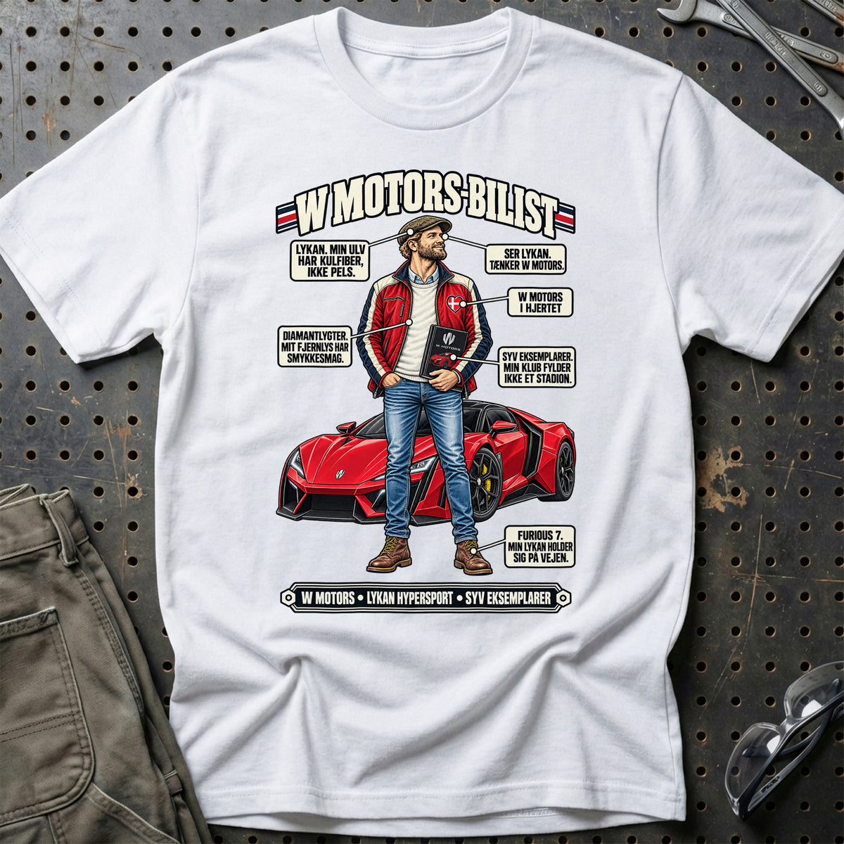 
W Motors-Bilist T-Shirt – Hvid