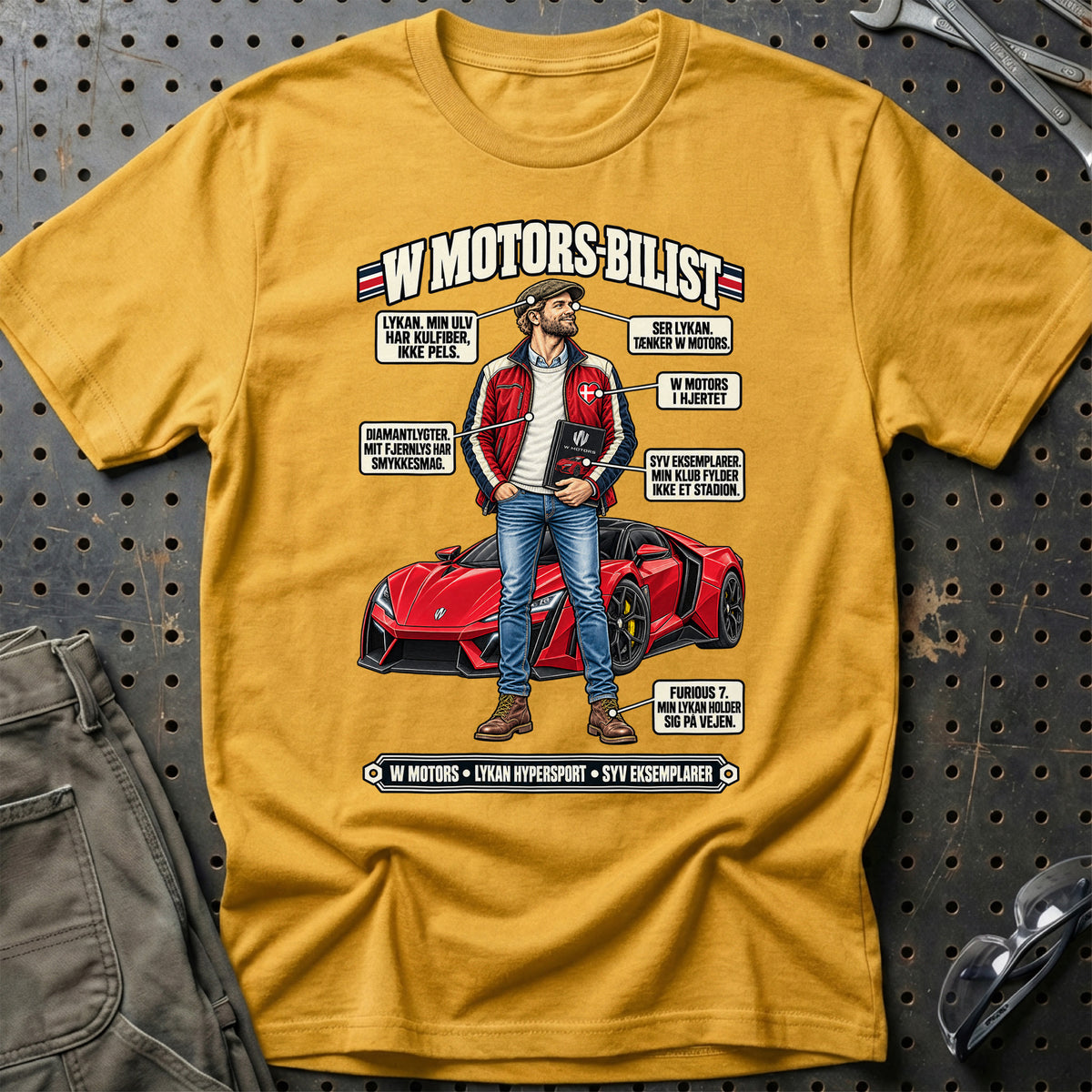 
W Motors-Bilist T-Shirt – Guld