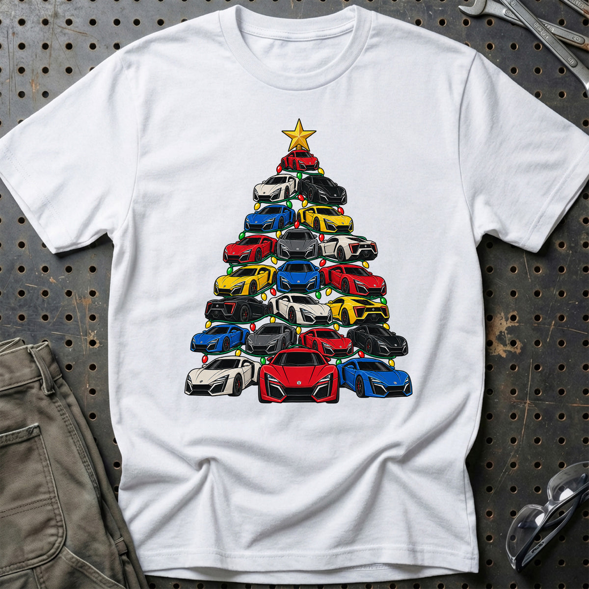 
W Motors Juletræ Christmas Tree Unisex T-Shirt – Hvid – print foran