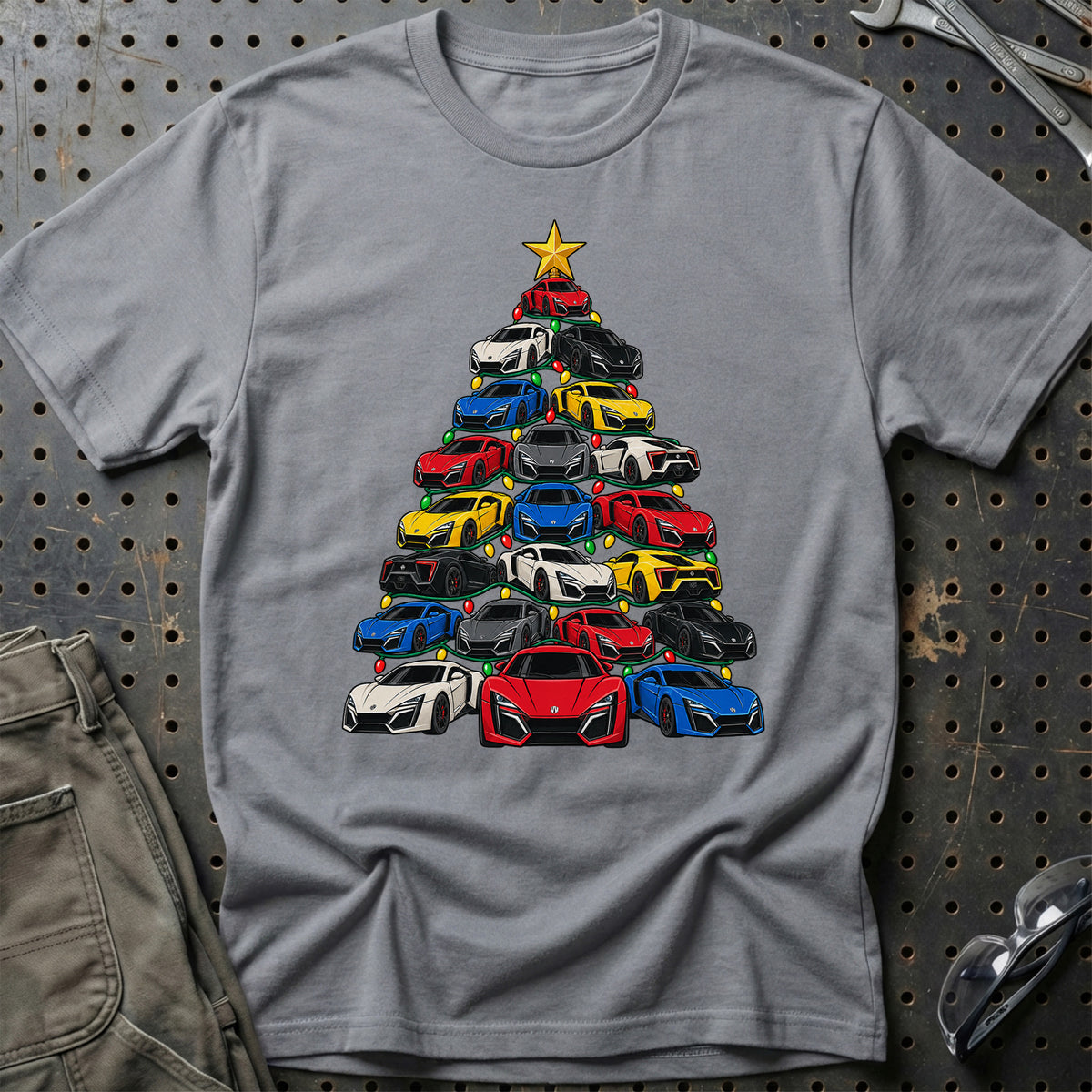 
W Motors Juletræ Christmas Tree Unisex T-Shirt – Grå Sport – print foran