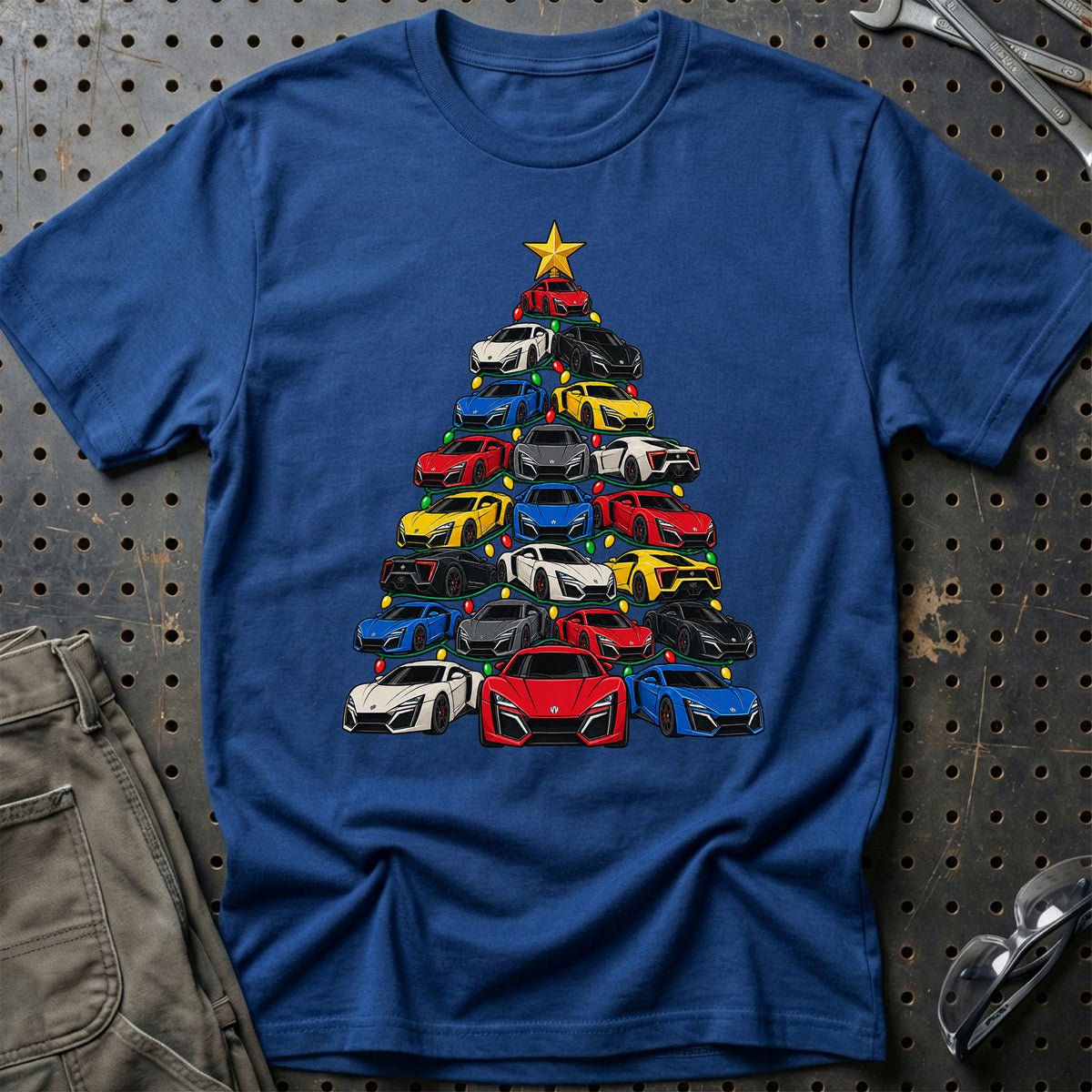 
W Motors Juletræ Christmas Tree Unisex T-Shirt – Blå Royal – print foran