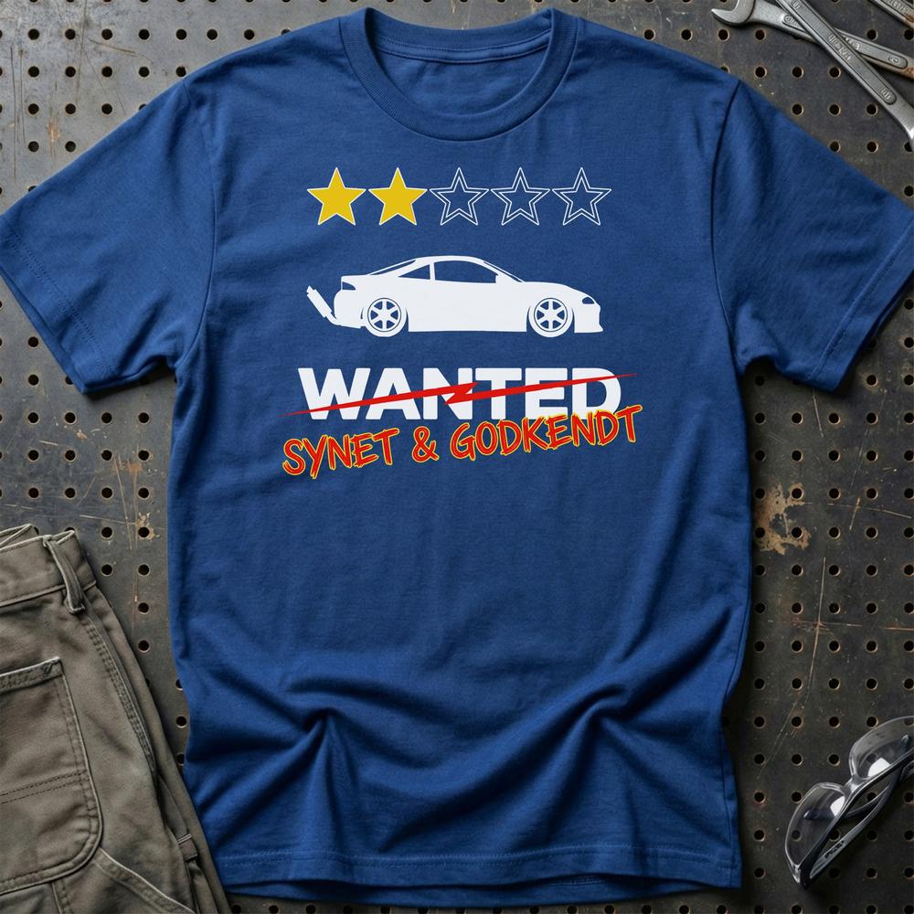 Wanted Synet & Godkendt T-Shirt-Beklædning-Garage Culture-Blå Royal-S-Garage Culture Shop- garage - man cave - merchandise