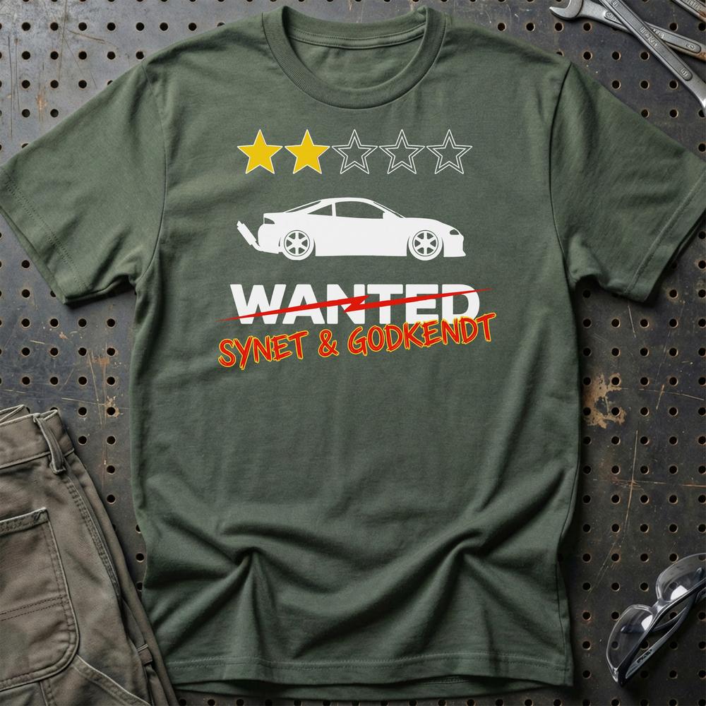 Wanted Synet & Godkendt T-Shirt-Beklædning-Garage Culture-Grøn Militær-S-Garage Culture Shop- garage - man cave - merchandise