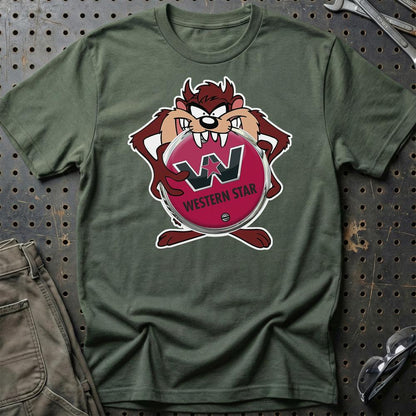 Wester Star TAZ Unisex T-Shirt , Bomuld-Beklædning-Western Star-Grøn Militær-S-Garage Culture Shop- garage - man cave - merchandise