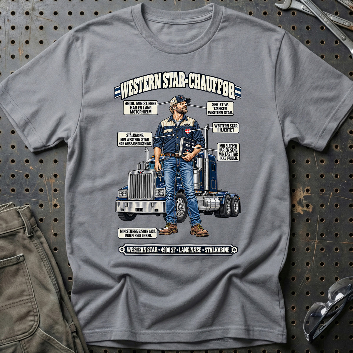 
Western Star-Chauffør T-Shirt – Grå Sport