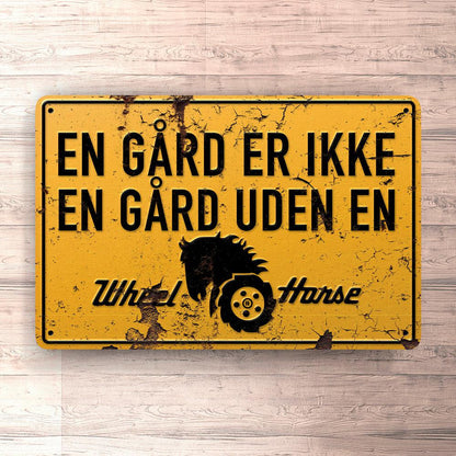 Wheel Horse En Gård Er Ikke En Gård Uden En Wheel Horse Skilte, Musemåtte, Dørmåtte-Skilte-Wheel Horse-Garage Culture Shop- garage - man cave - merchandise