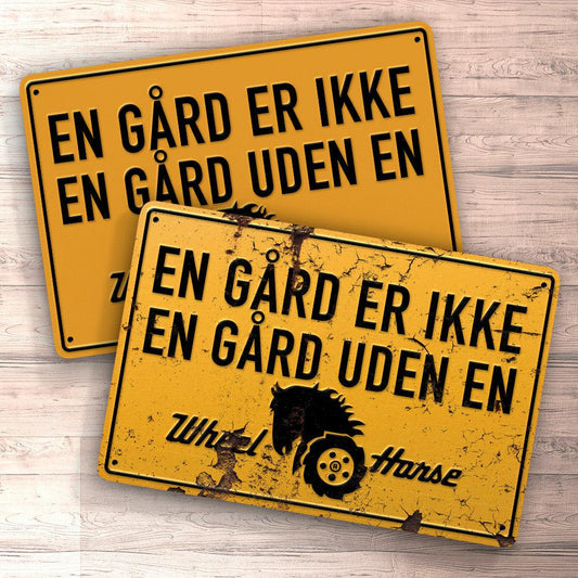 Wheel Horse En Gård Er Ikke En Gård Uden En Wheel Horse Skilte, Musemåtte, Dørmåtte-Skilte-Wheel Horse-Garage Culture Shop- garage - man cave - merchandise