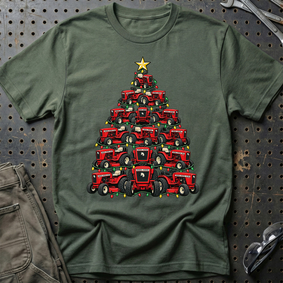 Wheel Horse Juletræ T-Shirt – Grøn Militær