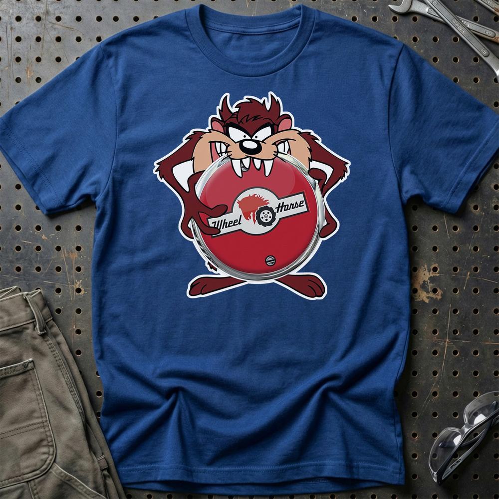 Wheel Horse TAZ T-Shirt-Beklædning-Wheel Horse-Blå Royal-S-Garage Culture Shop- garage - man cave - merchandise