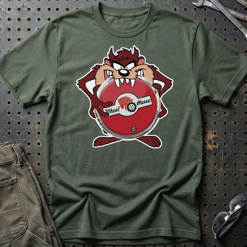 Wheel Horse TAZ T-Shirt-Beklædning-Wheel Horse-Grøn Militær-S-Garage Culture Shop- garage - man cave - merchandise