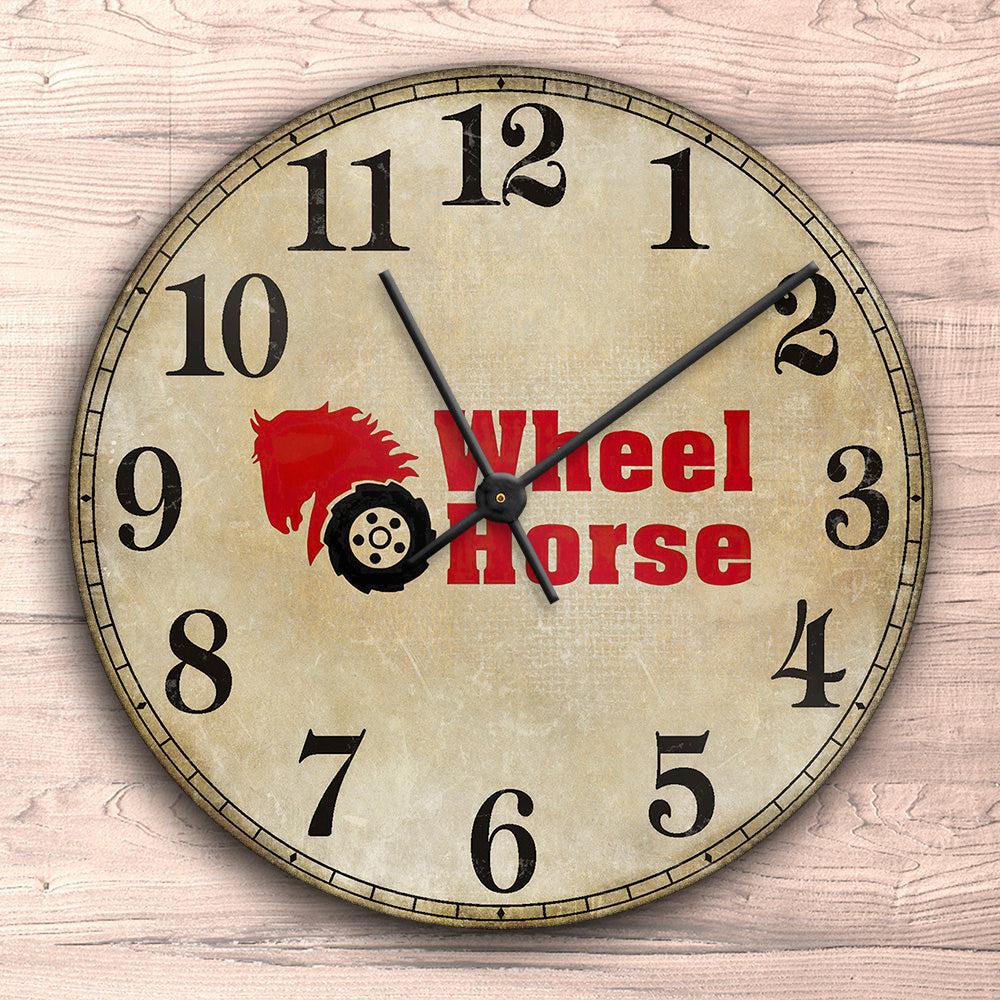 Wheel Horse Vægur Rundt-Clock-Wheel Horse-Garage Culture Shop- garage - man cave - merchandise