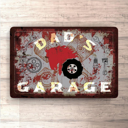 Whell Horse Dads Garage Vintage Skilte, Musemåtte, Dørmåtte-Skilte-Wheel Horse-Garage Culture Shop- garage - man cave - merchandise